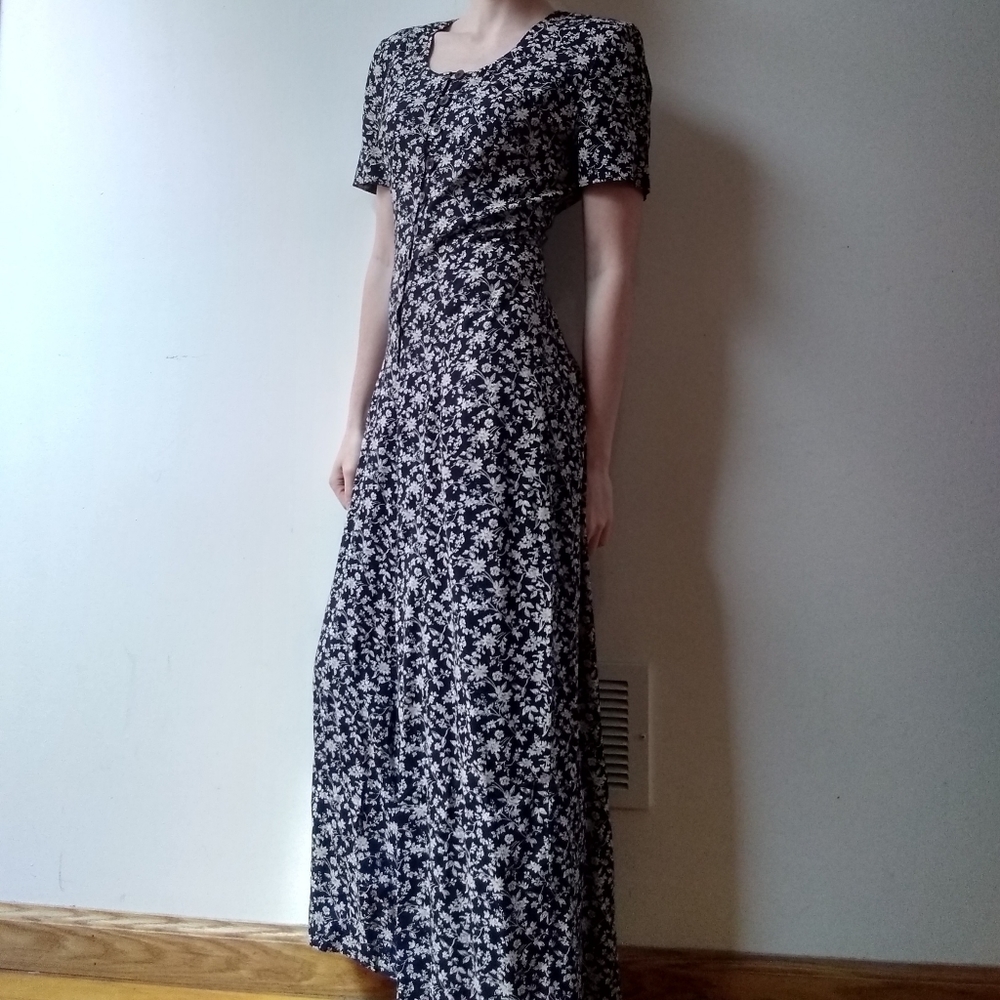 Vintage Express Lace Up Floral Wide Leg Jumpsuit